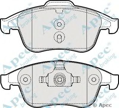 APEC BRAKING pad1898 -  Комплект тормозных колодок, дисковый тормоз